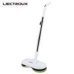 LIECTROUX Kabelloser Dual Spin Elektrischer Mop & Waxer mit Wassersprüh- und Wachssprayfunktionen, Wireless Wisch- und Wachsroboter F528A